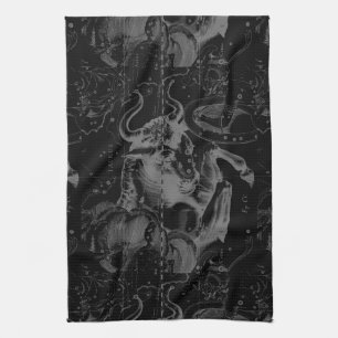 Paño De Cocina Rótulo Taurus Constellation Hevelius alrededor de