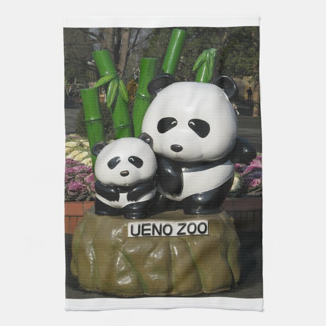 Paño De Cocina Rótulo Ueno Zoo Panda (Vertical)