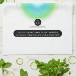 Paño De Cocina Rótulo Zodiaco moderno Cáncer Cita Elemento Agua