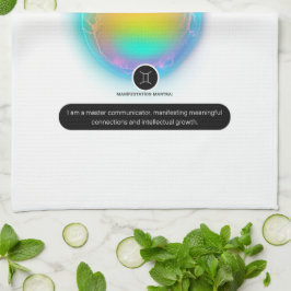 Paño De Cocina Rótulo Zodiaco moderno Elemento Aire De Cita Gemin