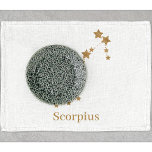Paño De Cocina Rótulo Zodiaco moderno Escorpio de oro | Agua de e<br><div class="desc">Rótulo Zodiaco moderno Escorpio de oro | Agua de elemento</div>