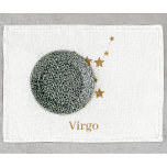 Paño De Cocina Rótulo Zodiaco moderno Virgo de Oro | Tierra de el<br><div class="desc">Rótulo Zodiaco moderno Virgo de Oro | Tierra de elementos</div>