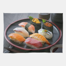 Round Plate Sushi Art