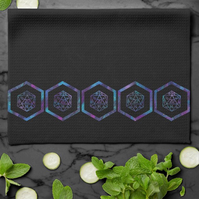 Paño De Cocina RPG Dice | Nebula Fantasy Retro Tabletop PnP Gamer (Subido por el creador)