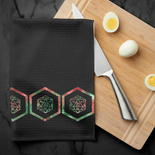 Paño De Cocina RPG Dice   XMAS Fantasy Retro Tabletop PnP Gamer