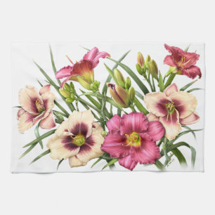 Paño De Cocina Rubíes del ramo del Daylily