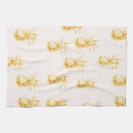 Paño De Cocina Rubor Gold Tropical Pineapples