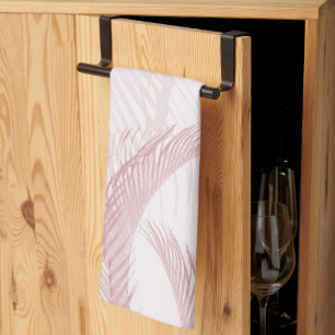 Paño De Cocina Rubor Pink Feather Palm Bliss 1