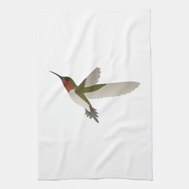 Paño De Cocina Ruby Throed Hummingbird (Vertical)