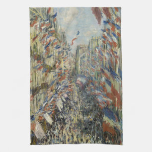 Paño De Cocina Ruda Montorgueil en París de Claude Monet