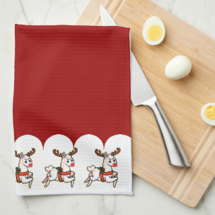 Paño De Cocina Rudolph la llama con la nariz roja