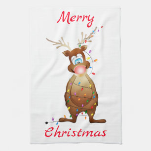 Paño De Cocina Rudolph y las luces Navidades