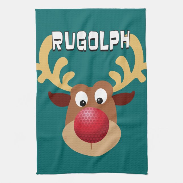 Paño De Cocina Rugolph el reno (Vertical)