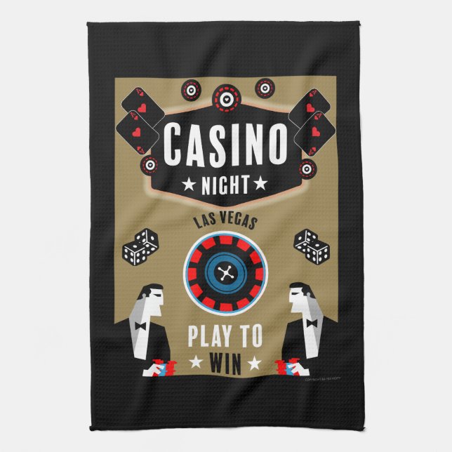 Paño De Cocina Ruleta de póquer de juegos de casino (Vertical)