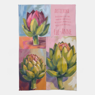 Paño De Cocina Rustic artichoke Watercolor Farmhouse Kitchen