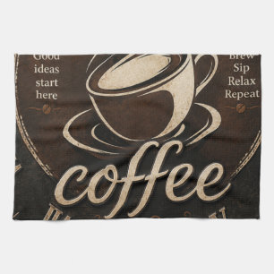 Paño De Cocina Rustic Coffee Bar Decor Gift