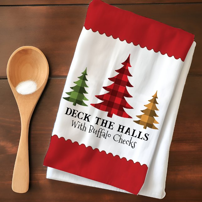 Paño De Cocina Rustic Farmhouse Buffalo revisa árboles de Navidad (Subido por el creador)