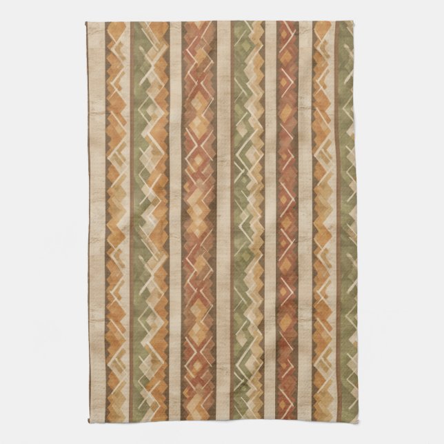 Paño De Cocina Rustic Southwestern Stripe Pattern (7) (Vertical)