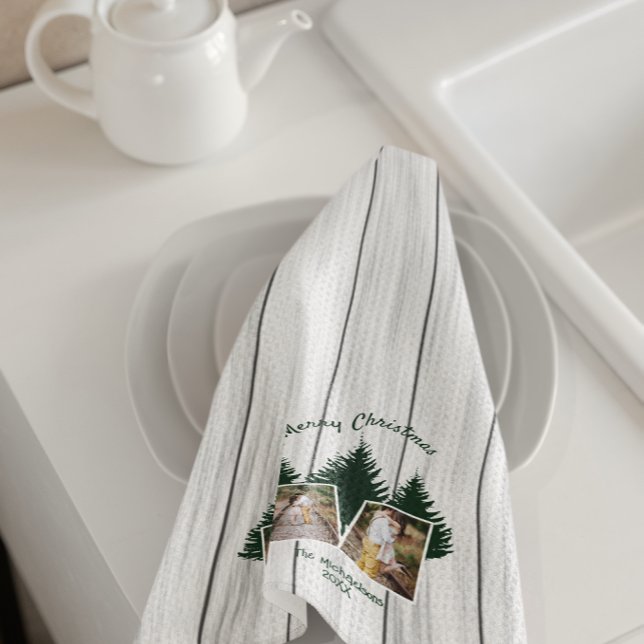 Paño De Cocina Rustic Woodland Christmas Photo (Subido por el creador)