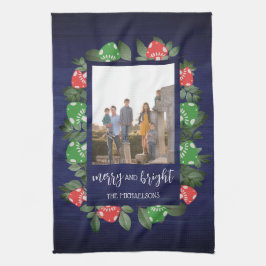 Paño De Cocina Rustic Woodland Whimsical Mushrooms Christmas