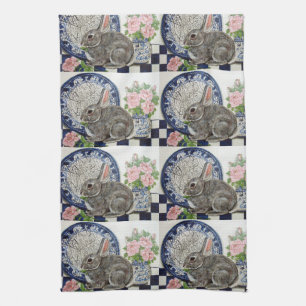 Paño De Cocina Rústico Conejo Azul Bunny Dedham Country Farmhous