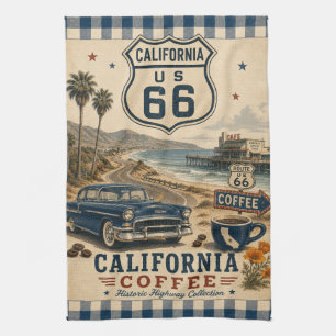 Paño De Cocina Ruta 66 de California Americana Coffee Coast