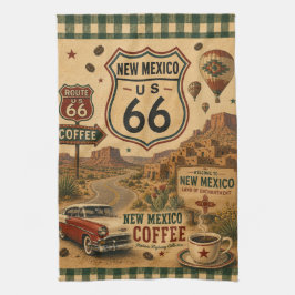 Paño De Cocina Ruta 66 de Nuevo México Estilo Enchanted Café