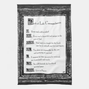 Paño De Cocina Ruta de los mandamientos de vida