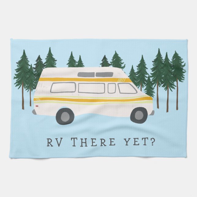 Paño De Cocina ¿RV AÚN? Bosque Campervan Camping RVing Trees (Horizontal)