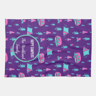 Paño De Cocina RV personalizado y camping feliz de los campistas