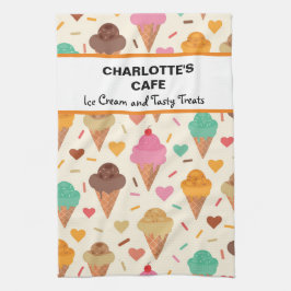 Paño De Cocina Sabroso nombre personalizado del patrón de crema d