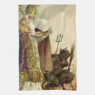 Paño De Cocina Sacerdote de la horca de Krampus de San Nicolás
