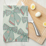 Paño De Cocina Sage Green Bows<br><div class="desc">Sage Green Navidades Bows - Coquette Ribbons.</div>
