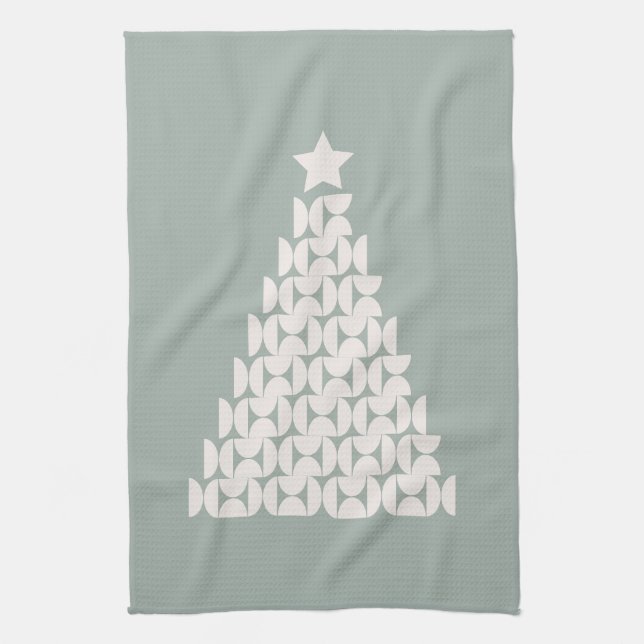 Paño De Cocina Sage Green Christmas Tree (Vertical)