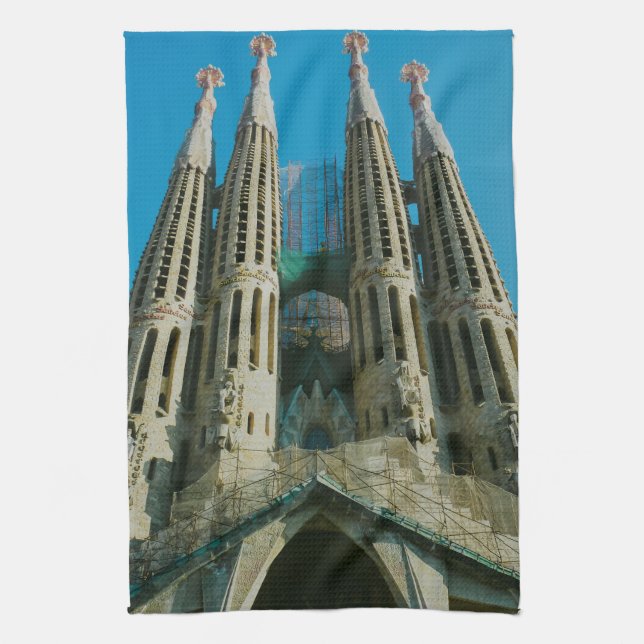 Paño De Cocina Sagrada Familia, Barcelona (Vertical)