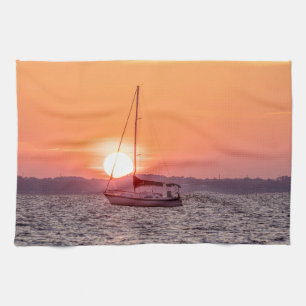 Paño De Cocina Sailboat Sunrise