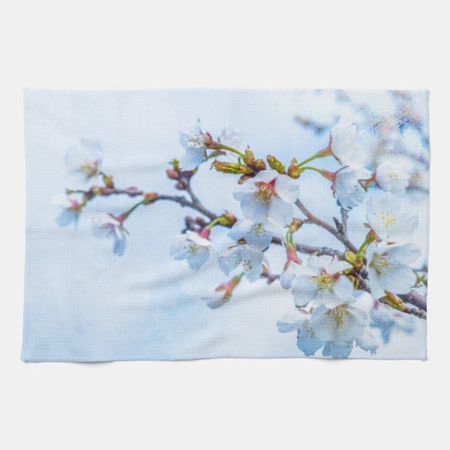 Paño De Cocina Sakura - Florecimiento de cerezo japonés (Horizontal)