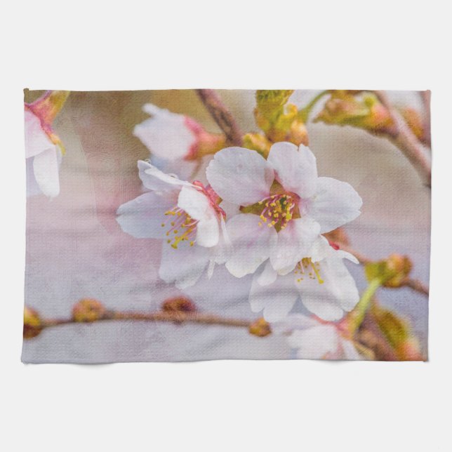 Paño De Cocina Sakura - Florecimiento de cerezo japonés (Horizontal)
