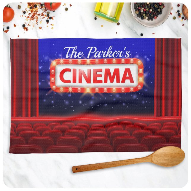 Paño De Cocina Sala familiar de cine personalizada (Subido por el creador)