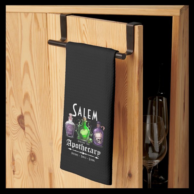Paño De Cocina Salem de Halloween Potions Apothecary Tonics Elixi (Subido por el creador)