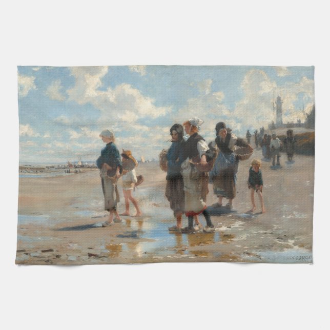 Paño De Cocina Saliendo a pescar de John Singer Sargent (Horizontal)