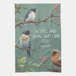 Paño De Cocina Salmo 46:10 Biblia cristiana Verse Image