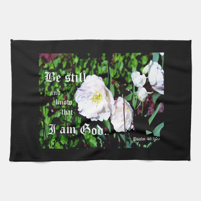 Paño De Cocina Salmo de Tulipanes Dobles 46:10 (Horizontal)