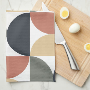 Paño De Cocina Salmón de carbón de medio siglo moderno