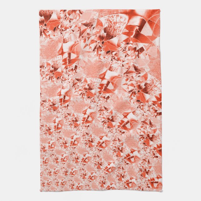 Paño De Cocina Salmón llamativo a rojo con algo brillante y retor (Vertical)