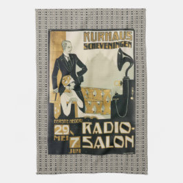 Paño De Cocina Salón de Radio Holandés Vintage 1920