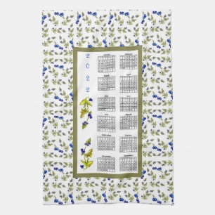 Paño De Cocina Salsas estampadas del calendario 2022, blanco
