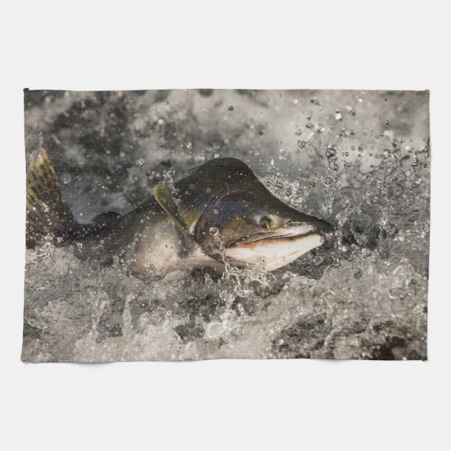 Paño De Cocina Saltando Salmon (Horizontal)
