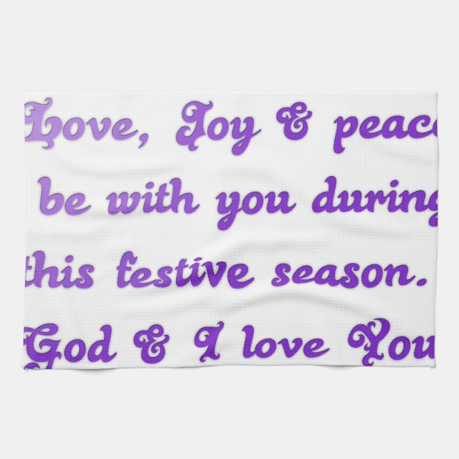 Paño De Cocina Saludo festivo de temporada de "querido amigo" (Horizontal)