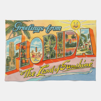 Paño De Cocina Saludos de la vieja Florida